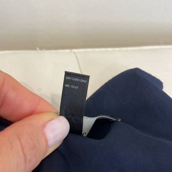 Aqua Navy Blue Elastic Waist Band & Black satin faux tie Bloomingdales Exclusive - Picture 7 of 7